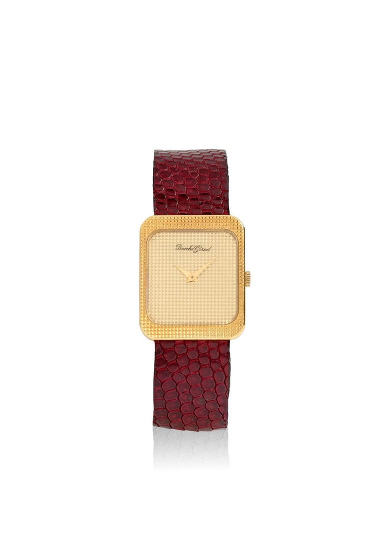 BUECHE GIROD. AN 18K GOLD MANUAL WIND WRISTWATCHRef: 9617, c. 1960s (1 of 1)