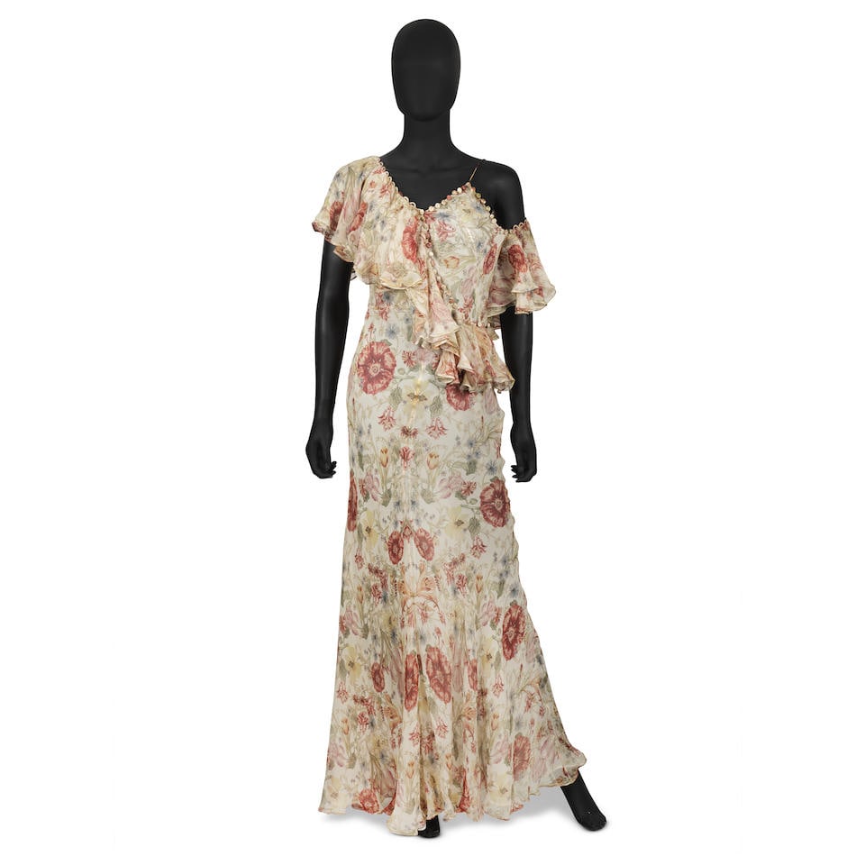 Alexander McQueen: a Floral Silk Chiffon Dress Spring 2016 (1 of 2)