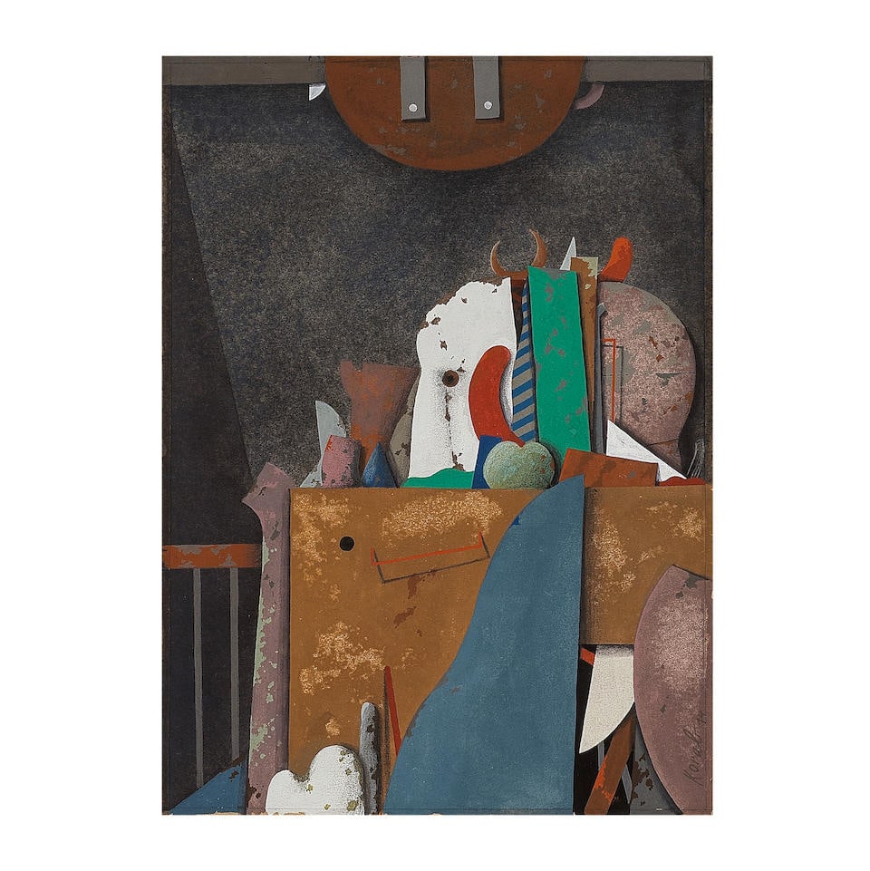 KARL KORAB (N. 1937) Sans titre 1974: KARL KORAB (N. 1937) Sans titre 1974 signé et daté 74 acrylique, crayon et mine de plomb sur papier signed and dated 74 acrylic, pencil and graphite on paper 16.6 x 23 cm. 6 9/16 x 9 1/16 in