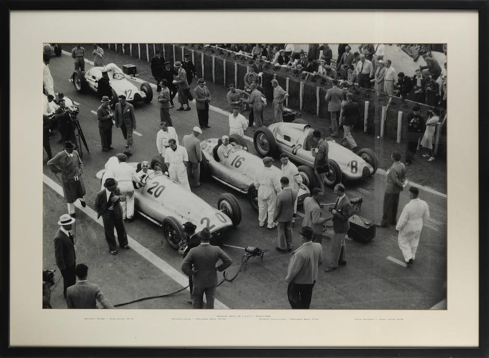 A large format startline photograph of Mercedes-Benz and Auto Union 'Silver Arrows' at the 1939 ... (1 of 1)