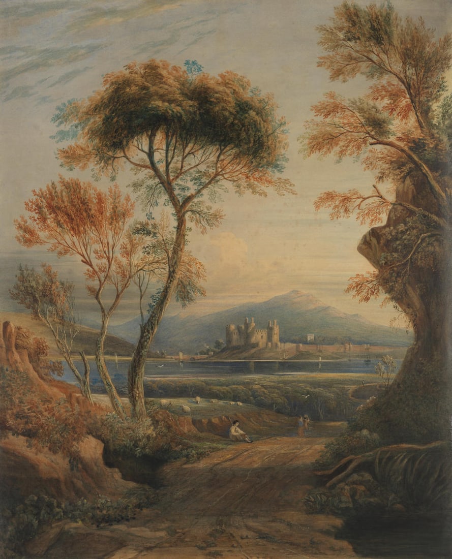 John Varley (British, 1778-1842), View of Conway castle View of Conway Castle: John Varley (British, 1778-1842), View of Conway castle View of Conway Castle watercolour 79 x 63cm (31 1/8 x 24 13/16in). Footnotes: Provenance With Brian Sinfield Fine Paintings & Watercolours, Oxon