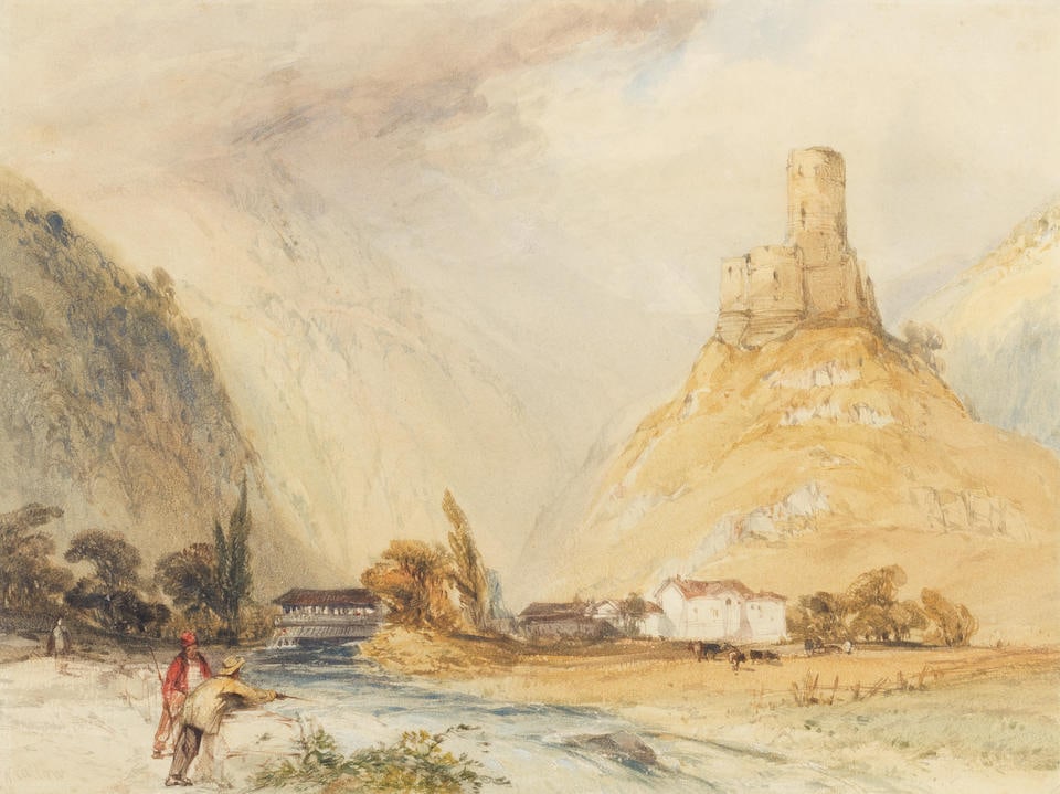 William Callow, RWS (British, 1812-1908) Castle of La Batiaz, Martigny, Switzerland: William Callow, RWS (British, 1812-1908) Castle of La Batiaz, Martigny, Switzerland signed 'W Callow' (lower left) watercolour over traces of pencil 24 x 32.3cm (9 7/16 x 12 11/16in). Footnotes: Prove