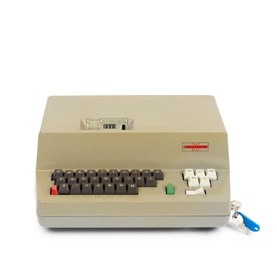 A Hagelin H-4605 electronic shift-register based cipher machine  Swiss,  1970's, (1 of 2)
