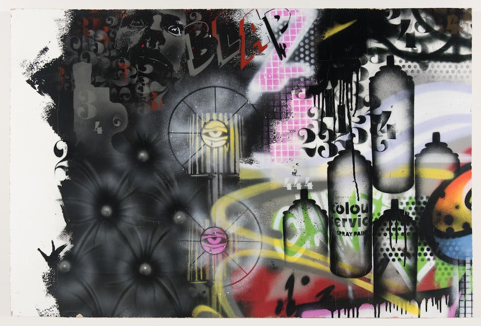 Nick Walker (British, born 1969) Vandalism - Fragment 2 2009 80 x 119cm: Nick Walker (British, born 1969) Vandalism - Fragment 2 2009 spray paint on plaster with timber backing 80 x 119cm Footnotes: Exhibited Crimes of Passion, 2009, Royal West of England Academy, Bristol