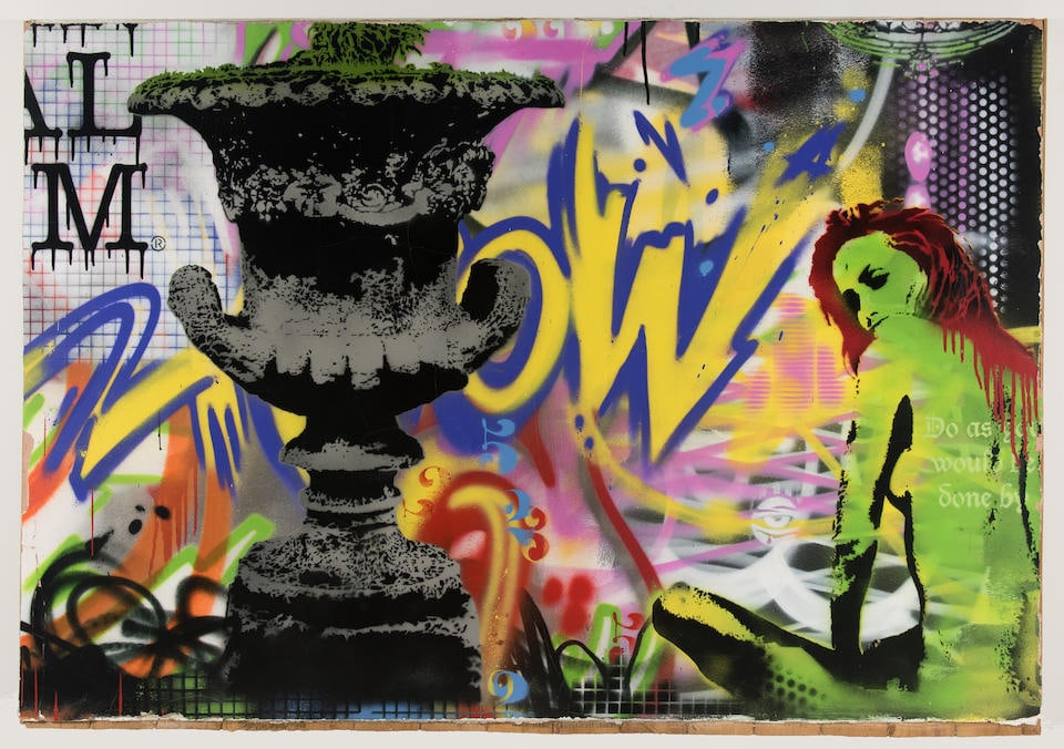 Nick Walker (British, born 1969) Vandalism - Fragment 1 2009 93 x 135cm: Nick Walker (British, born 1969) Vandalism - Fragment 1 2009 spray paint on plaster with timber backing 93 x 135cm Footnotes: Exhibited Crimes of Passion, 2009, Royal West of England Academy, Bristol