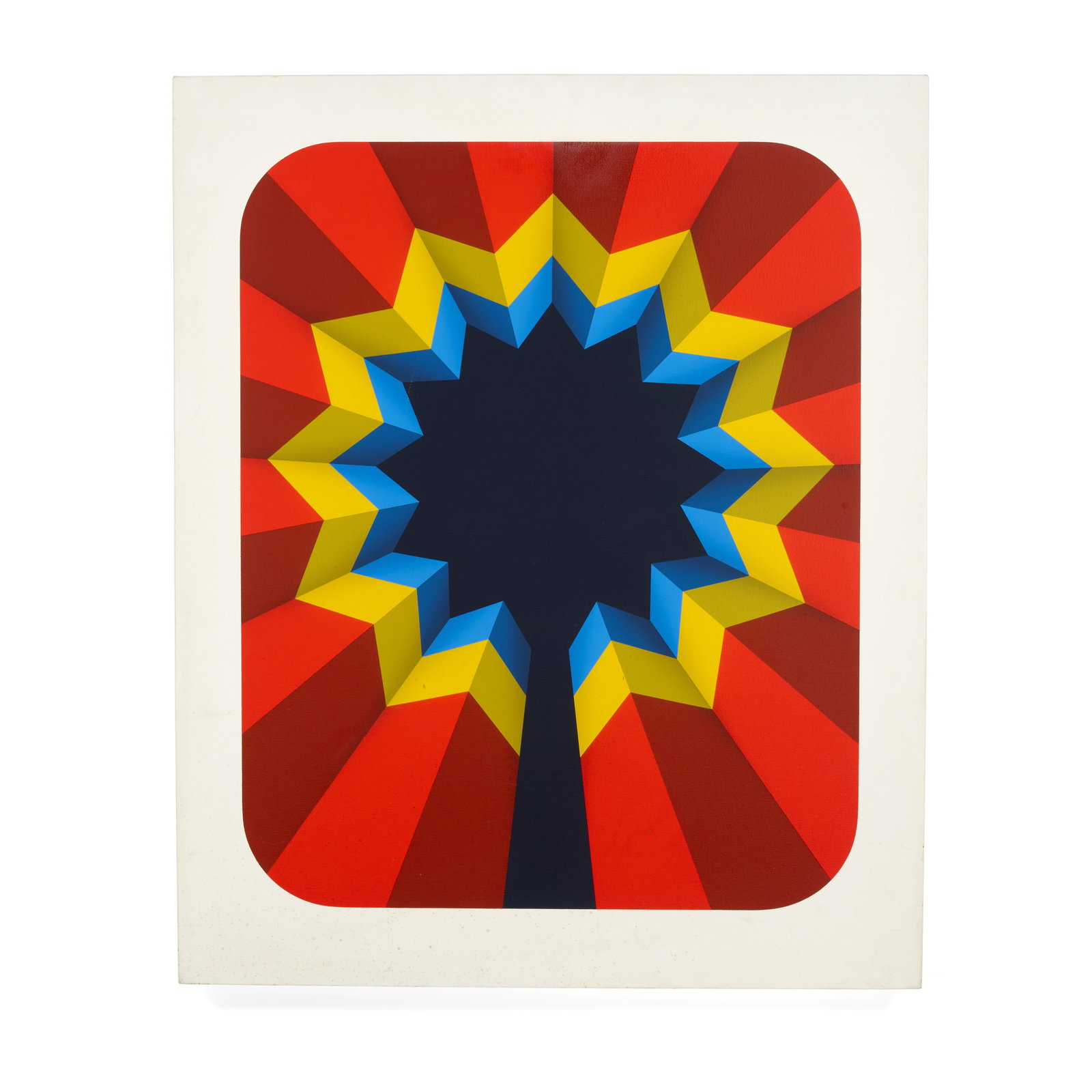 MARKO SPALATIN (BORN 1945) Untitled (Geometric Starburst)1979oil on canvas, signed 'Marko Spalat...: MARKO SPALATIN (BORN 1945) Untitled (Geometric Starburst) 1979 oil on canvas, signed 'Marko Spalatin' and dated on the reverse 47 3/4 x 39in (121.3 x 99.1cm) Footnotes: Provenance Private Collection,