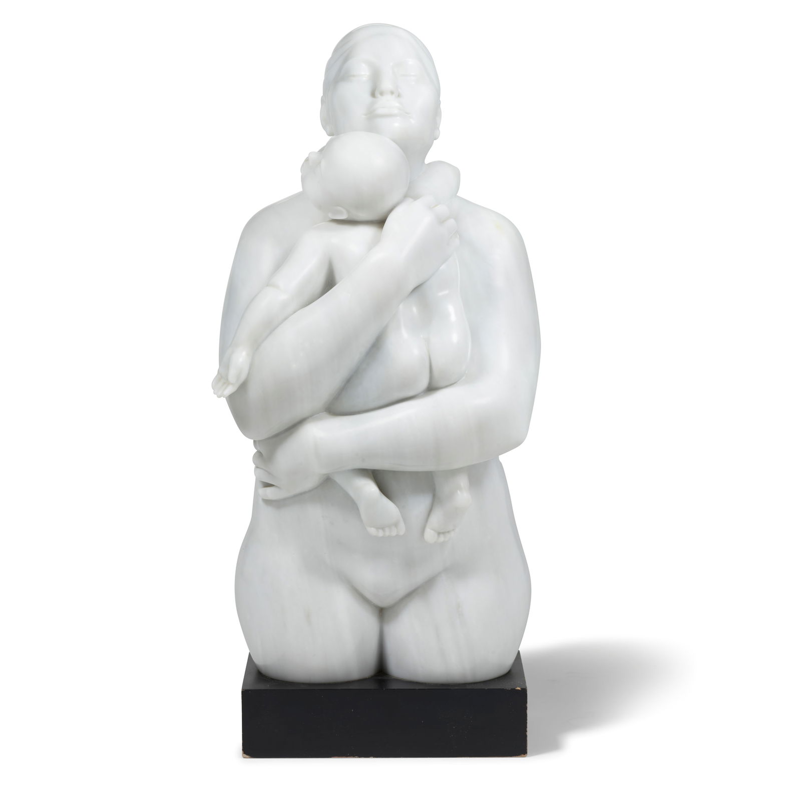 ARMANDO AMAYA (BORN 1935) Madre y Niño1992marble, incised 'amaya 1992'height on base 31 1/2... (1 of 3)
