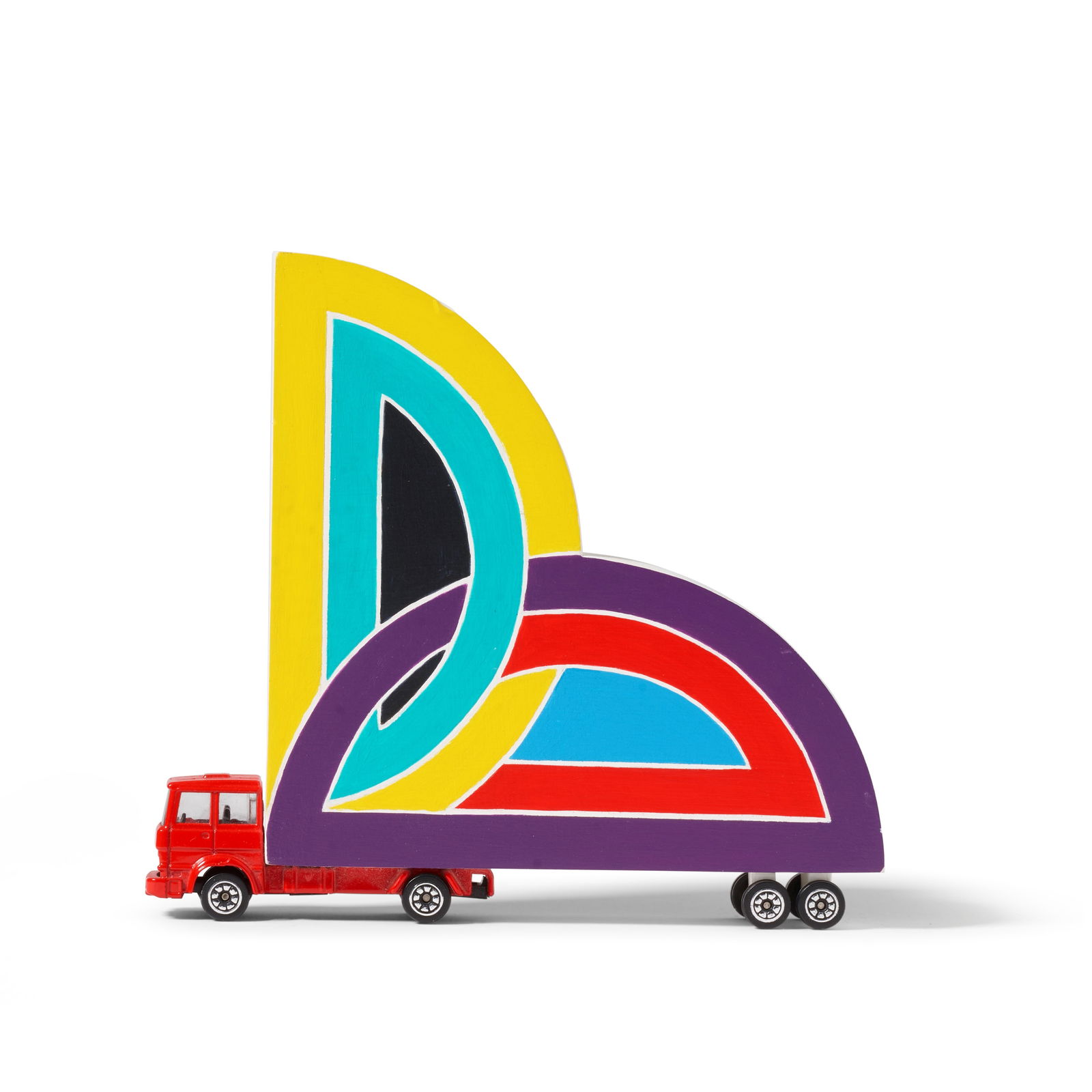 BRUCE HOUSTON (born 1937) Homage to Frank Stella1994mixed media, signed and dated 'Bruce Houston...: BRUCE HOUSTON (born 1937) Homage to Frank Stella 1994 mixed media, signed and dated 'Bruce Houston 1994' on underside height 5 3/8in (13.7cm); length 6in (15.2cm); width 1 1/8in (2.8cm)