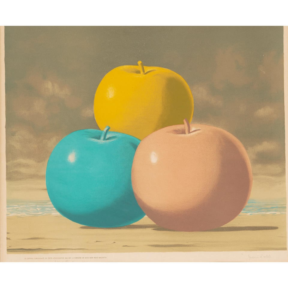 After René Magritte (1898-1967); Trois pommes; (1 of 1)
