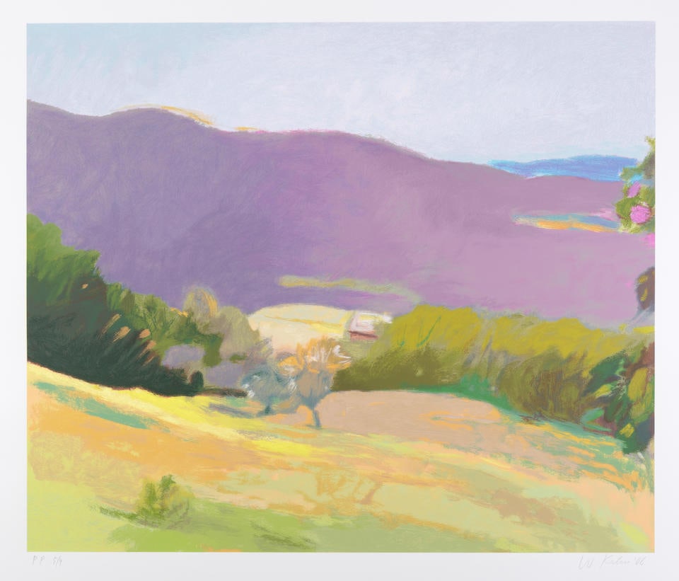 Wolf Kahn (1927-2020); Down in the Valley;: Wolf Kahn (1927-2020) Down in the Valley, 2006 Screenprint in colors on wove paper, signed in pencil, dated and numbered 'PP 5/9' (a printer's proof, aside from the edition of 108), published by Linco