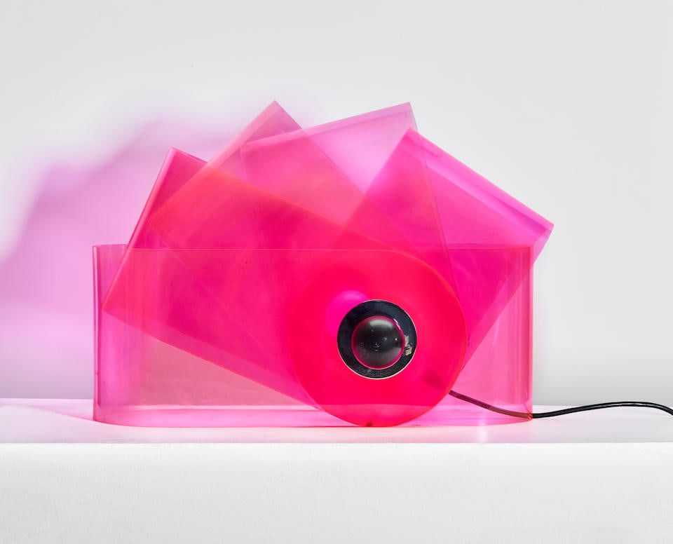 Superstudio 'Gherpe' table lamp, designed 1968: Superstudio 'Gherpe' table lamp, designed 1968 Acrylic, nickel-plated steel, plastic. 37 x 54.5 x 32 cm, fully extended Manufactured by Francesconi, Brescia, Italy, for Poltronova, Agliana, Italy. Rem