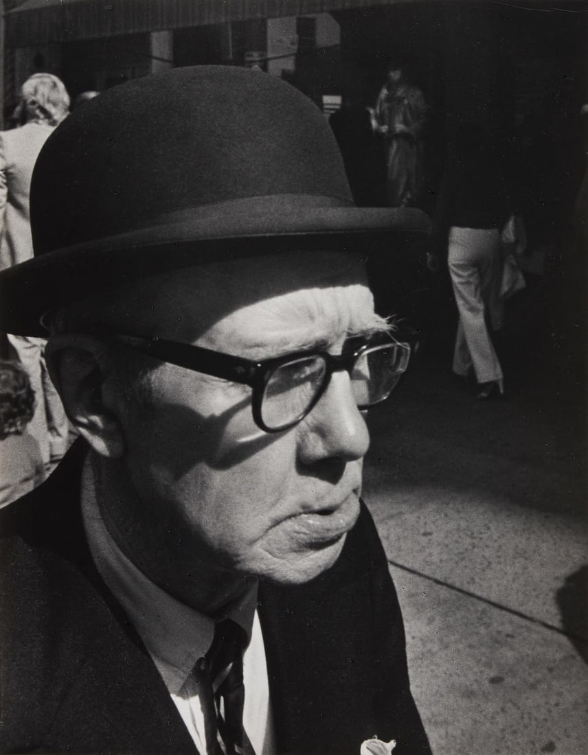 LEON LEVINSTEIN (1910-1988) NYC (MAN WITH BOWLER HAT) C. 1960 (1 of 1)