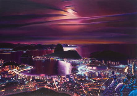 ROBERT YARBER (born 1948) Night of thre Wantons: ROBERT YARBER (born 1948) Night of thre Wantons 1991 Signé, tiré et daté au dos Huile sur toile Getekend, gedateerd en getitleld op de achterkant olieverf op doek Signed, dated and titl