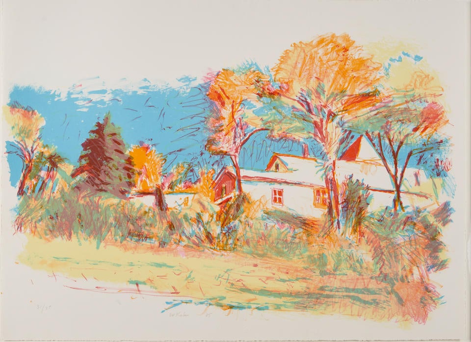 Wolf Kahn (1927-2020); Fall Climax;: Wolf Kahn (1927-2020) Fall Climax (Tamarind Press Number: 85-302), 1985 Six-color lithograph on Somerset satin paper; numbered and signed '31/35...W Kahn 85' in pencil along the lower margin, with pri