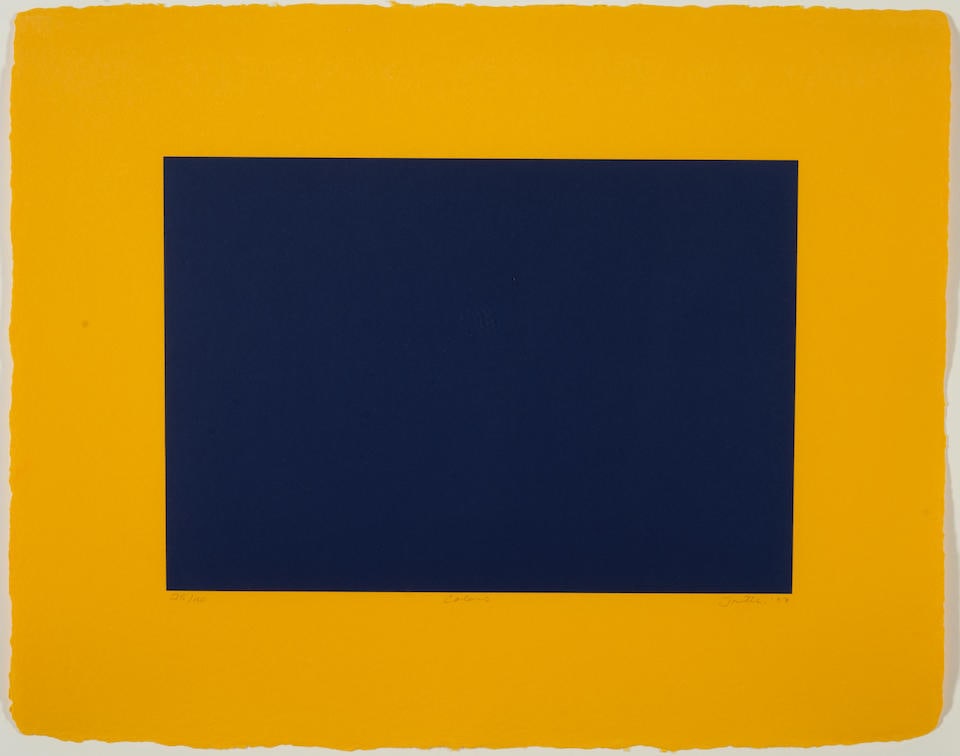 Richard Tuttle (born 1941); Colors;: Richard Tuttle (born 1941) Colors, 1997 Lithograph with chine collé; numbered, titled, and signed '25/40...Tuttle '97' in pencil along the lower margin; framed. image/sheet 15 1/2 x 19 1/2 in. (3