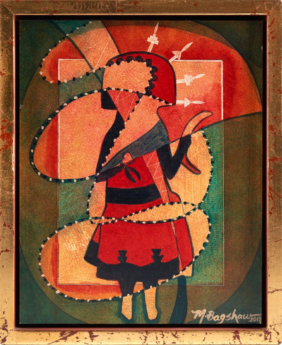 A Margarete Bagshaw painting Margarete Bagshaw, Tewa (Santa Clara Pueblo), (1964 - 2015) size of... (1 of 4)