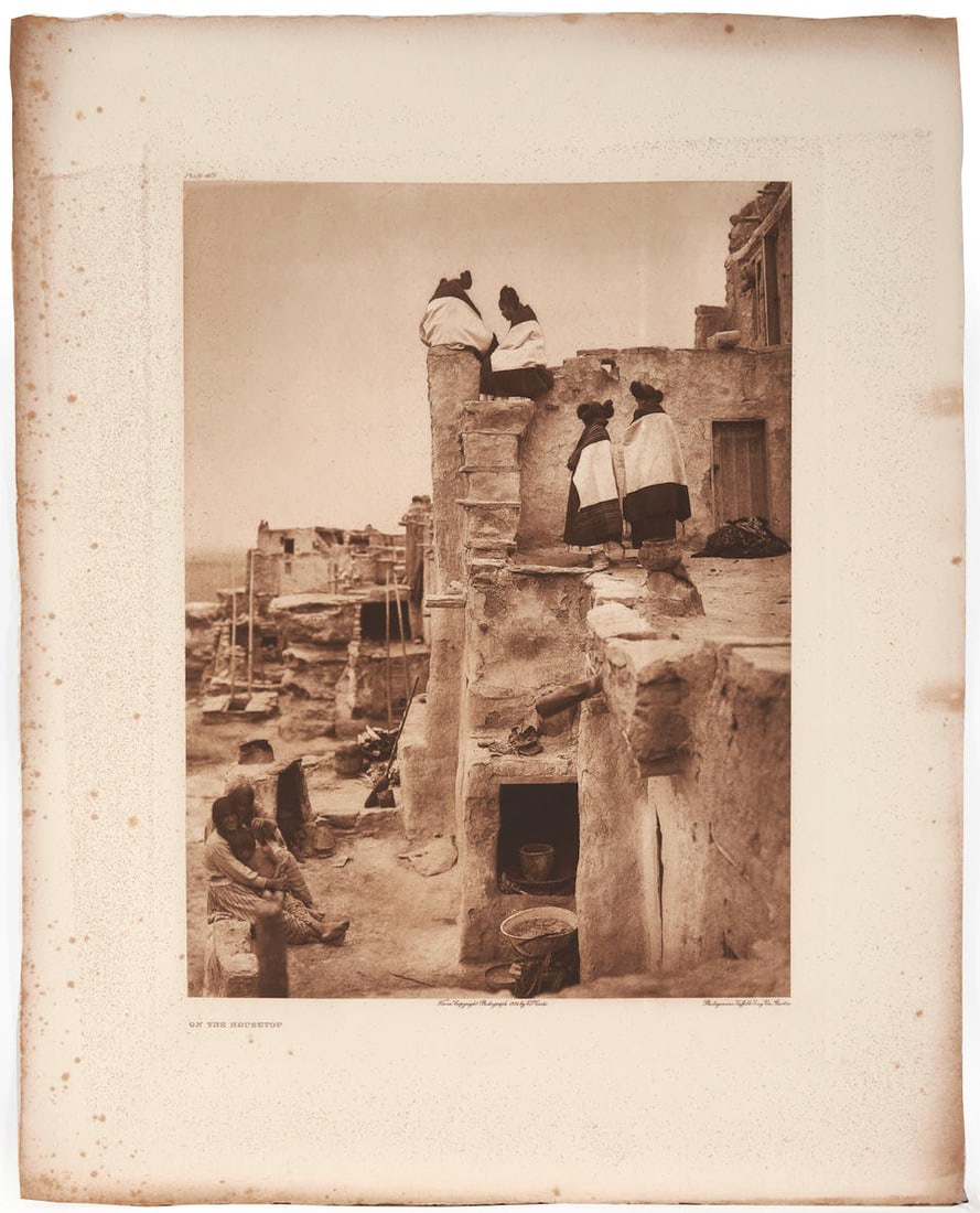 Edward S. Curtis (1868-1952) On the Housetop and Mishongnovi 11 1/2 x 15 1/2 in. Sheet 18 x 22 1... (1 of 4)