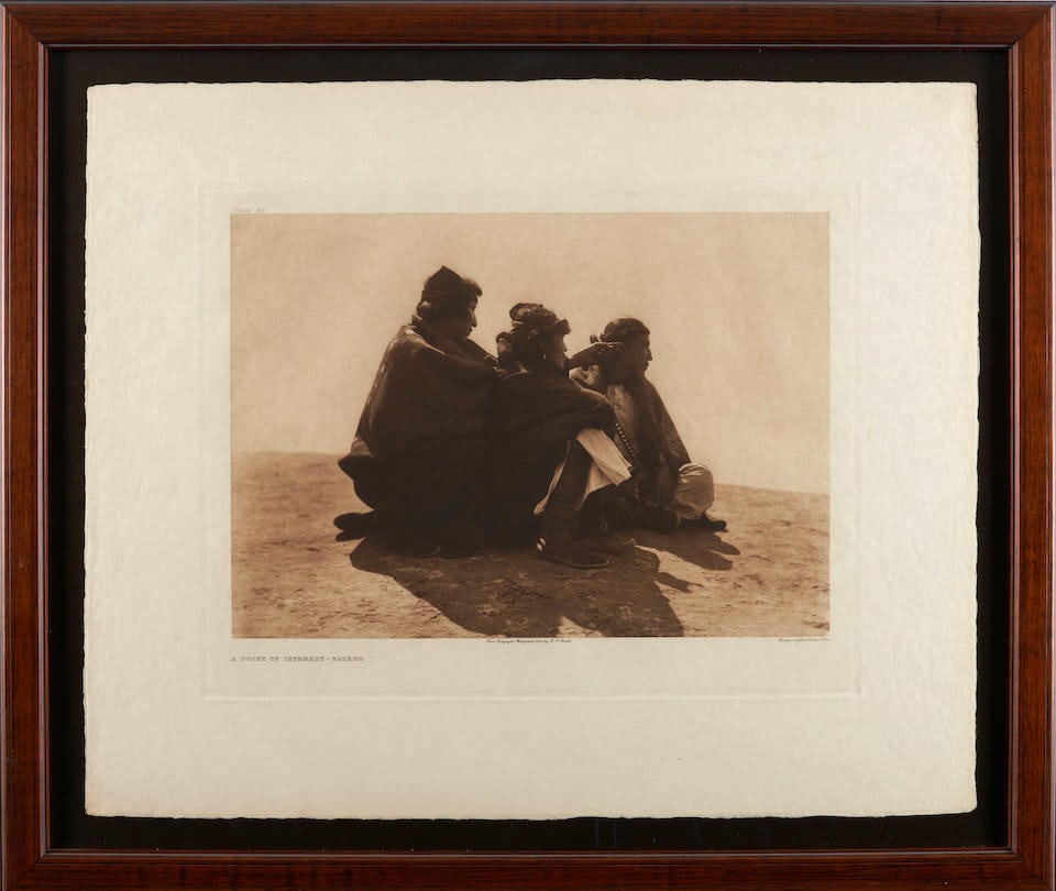 Edward S. Curtis (1868-1952) A Point of Interest - Navajo 10 1/2 x 14 1/2 in.Frame size 22 x 26 in. (1 of 2)