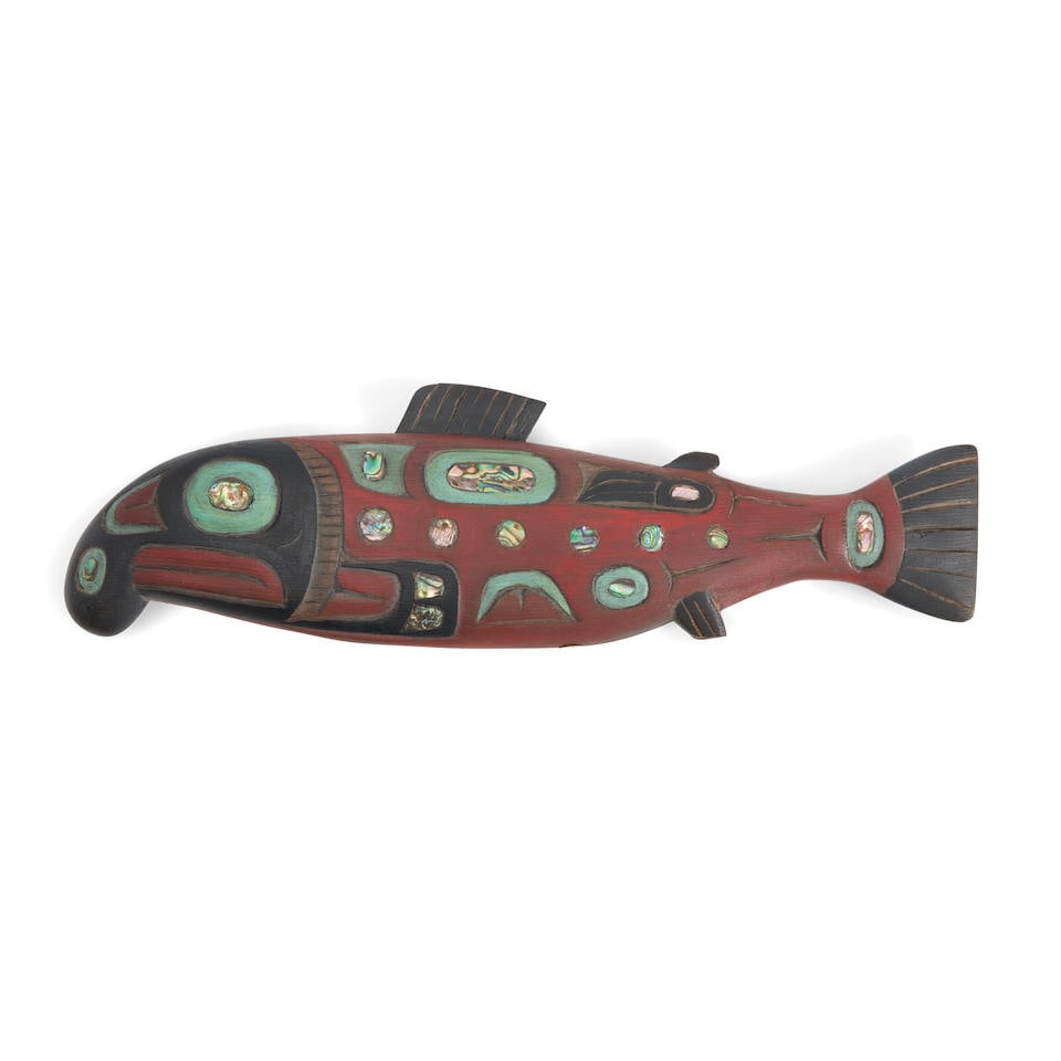 A Rich LaValle Northwest Coast rattle Rich LaValle, American/Adopted Tlingit, (b. 1945) lg. 12 in. (1 of 3)