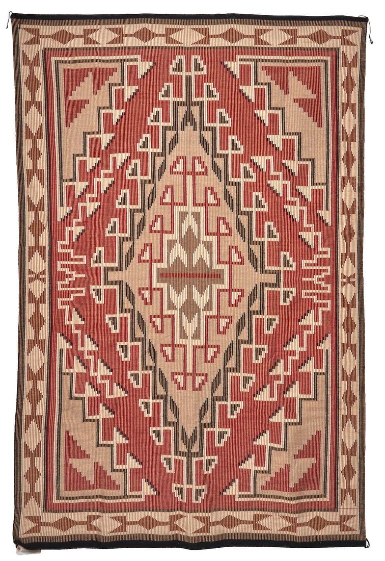 A Marie Watson Diné (Navajo) weaving Marie Watson, Diné (Navajo), (b. 1940) 94 x 61 1/... (1 of 2)