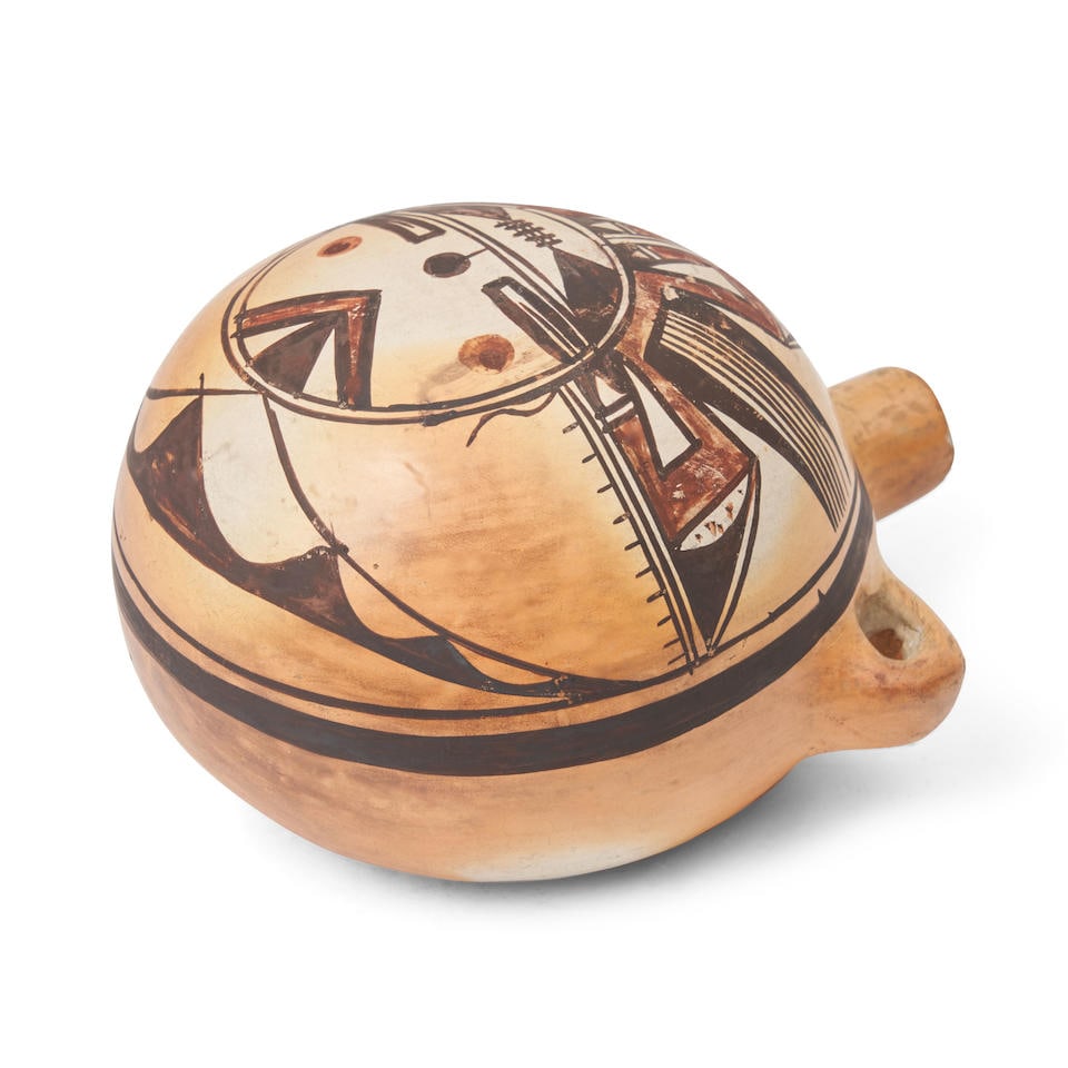 A Hopi polychrome canteen ht. 5 1/4, wd. 4 in. (1 of 3)
