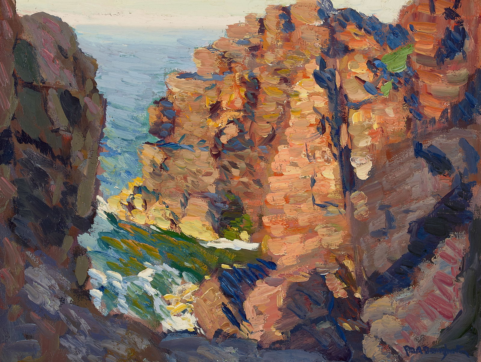 Paul Dougherty (1877-1947) Deep Cove 12 1/4 x 16 in. framed 16 1/2 x 20 1/2 in.: Paul Dougherty (1877-1947) Deep Cove signed with estate stamp signature 'Paul Dougherty' (lower right) oil on panel 12 1/4 x 16 in. framed 16 1/2 x 20 1/2 in. Footnotes: Provenance Estate o