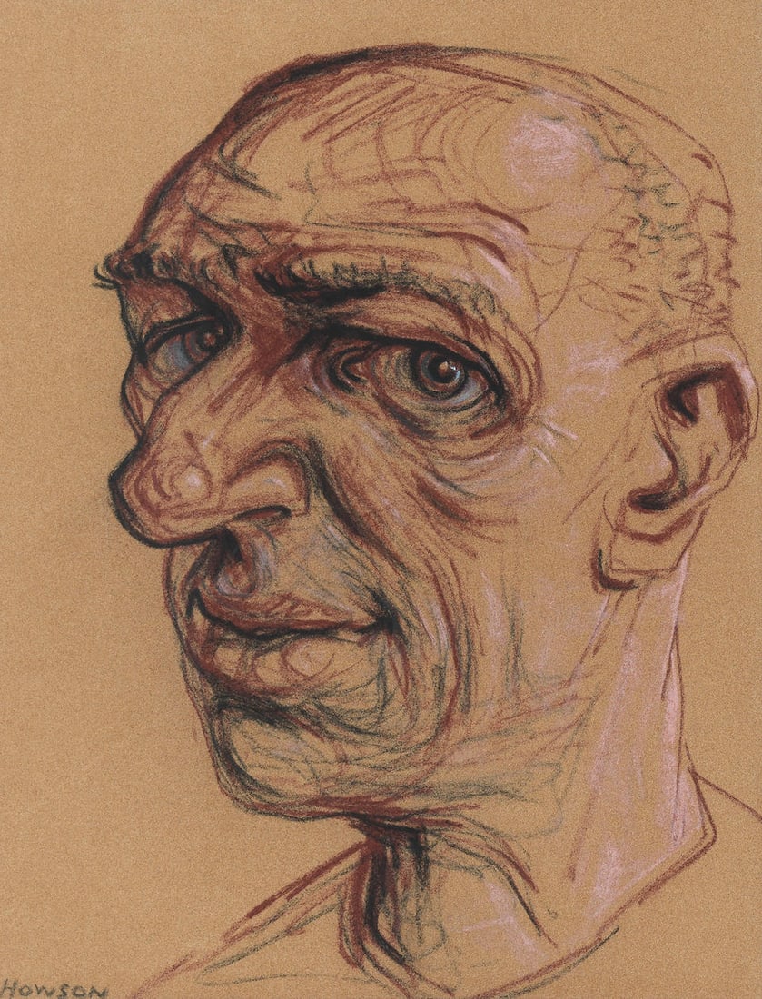 Peter Howson OBE (British, born 1958) Head study: Peter Howson OBE (British, born 1958) Head stud...