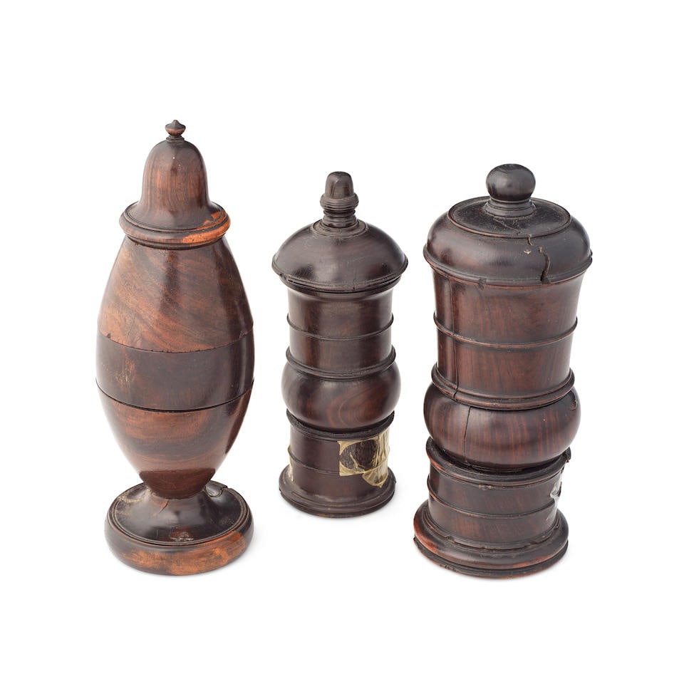A collection of three early 18th century coffee grinders (3) (1 of 1)