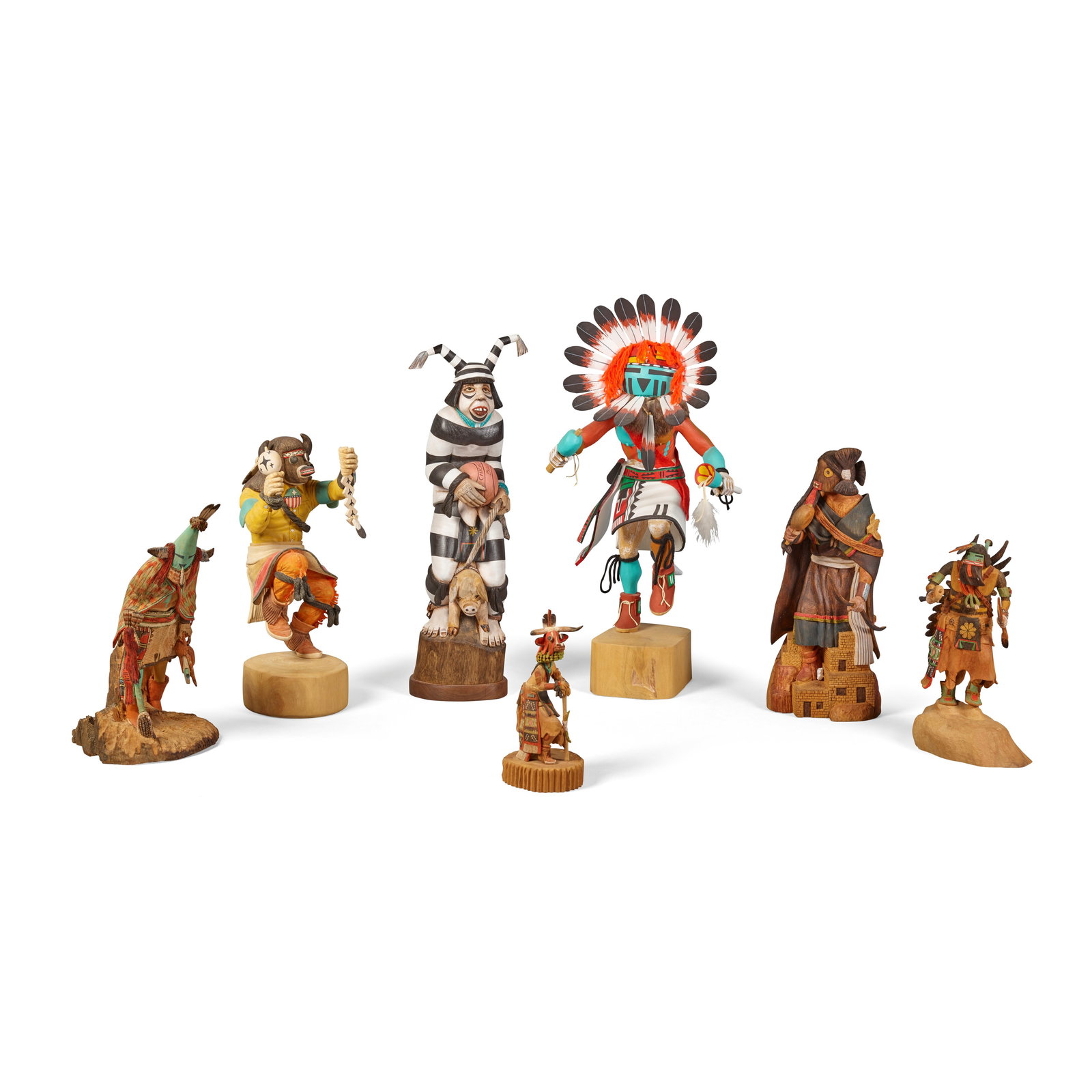 Seven contemporary Hopi katsina carvings (1 of 1)