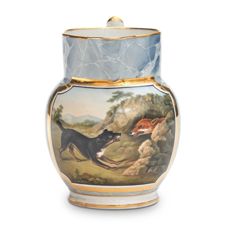 Chamberlains Worcester Porcelain Jug, England, c. 1810, (1 of 3)