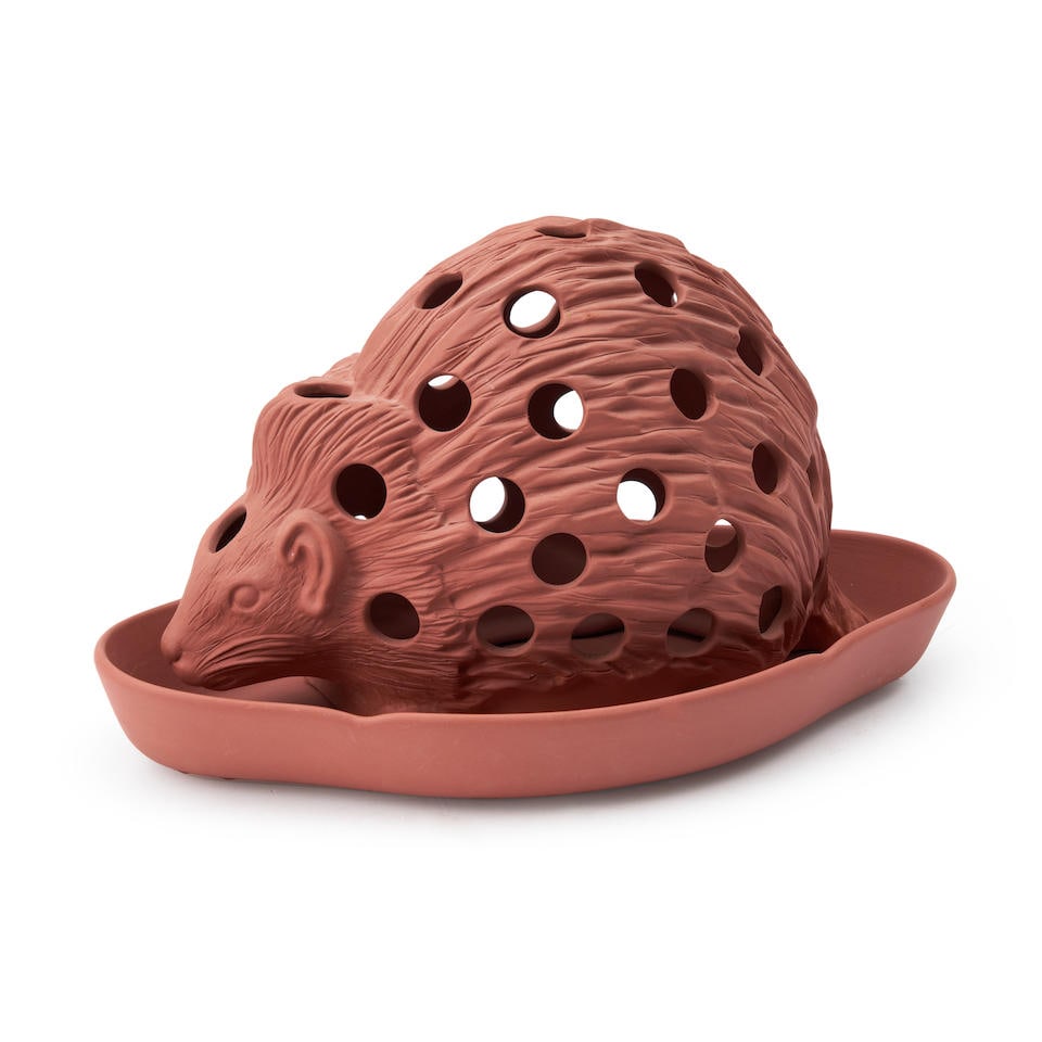 Wedgwood Modern Terra Cotta Jasper Hedgehog and Tray, England, 1971, (1 of 1)