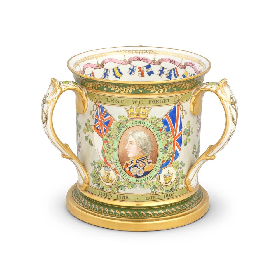 A Copeland 'Deluxe' commemorative tyg, dated 1905 (1 of 1)