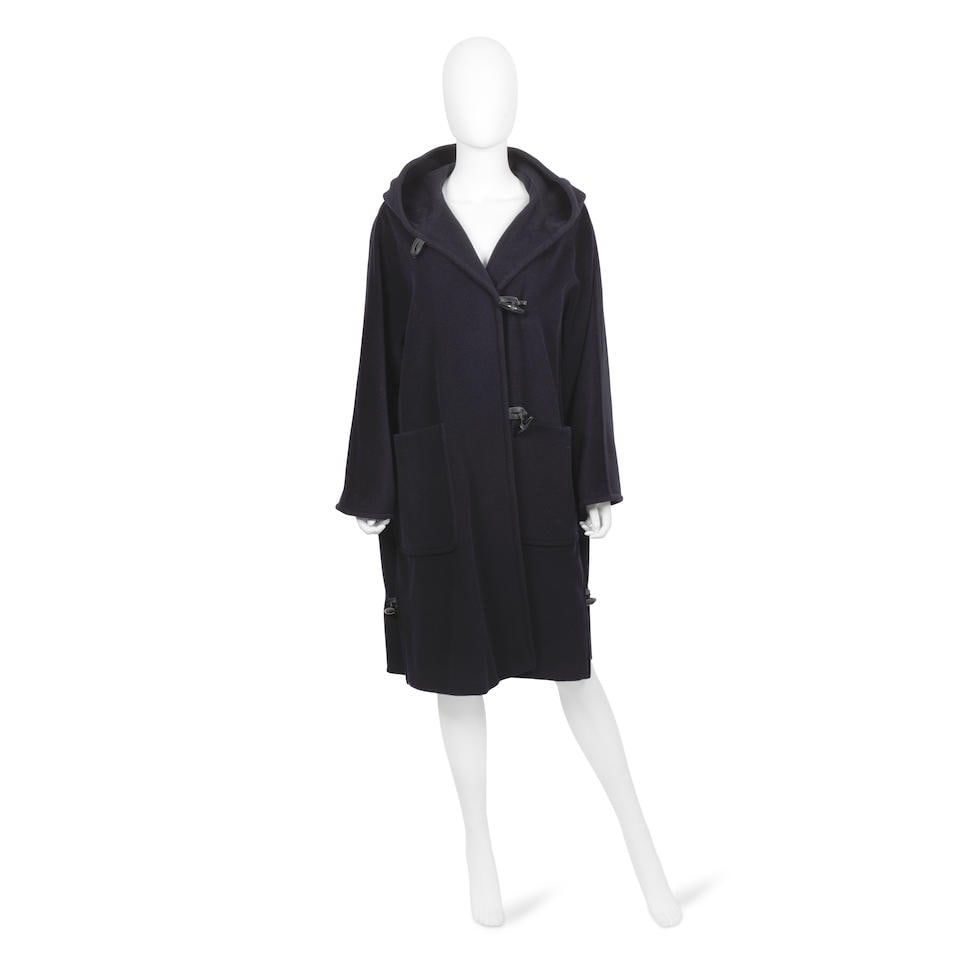 Max Mara: a Black Hooded Duffle Coat: Max Mara: a Black Hooded Duffle Coat Toggle closure Labelled size UK 14 Footnotes: CONDITION REPORT Condition Grade A Appears in great condition with gentle signs of wear. No visible marks on exterior