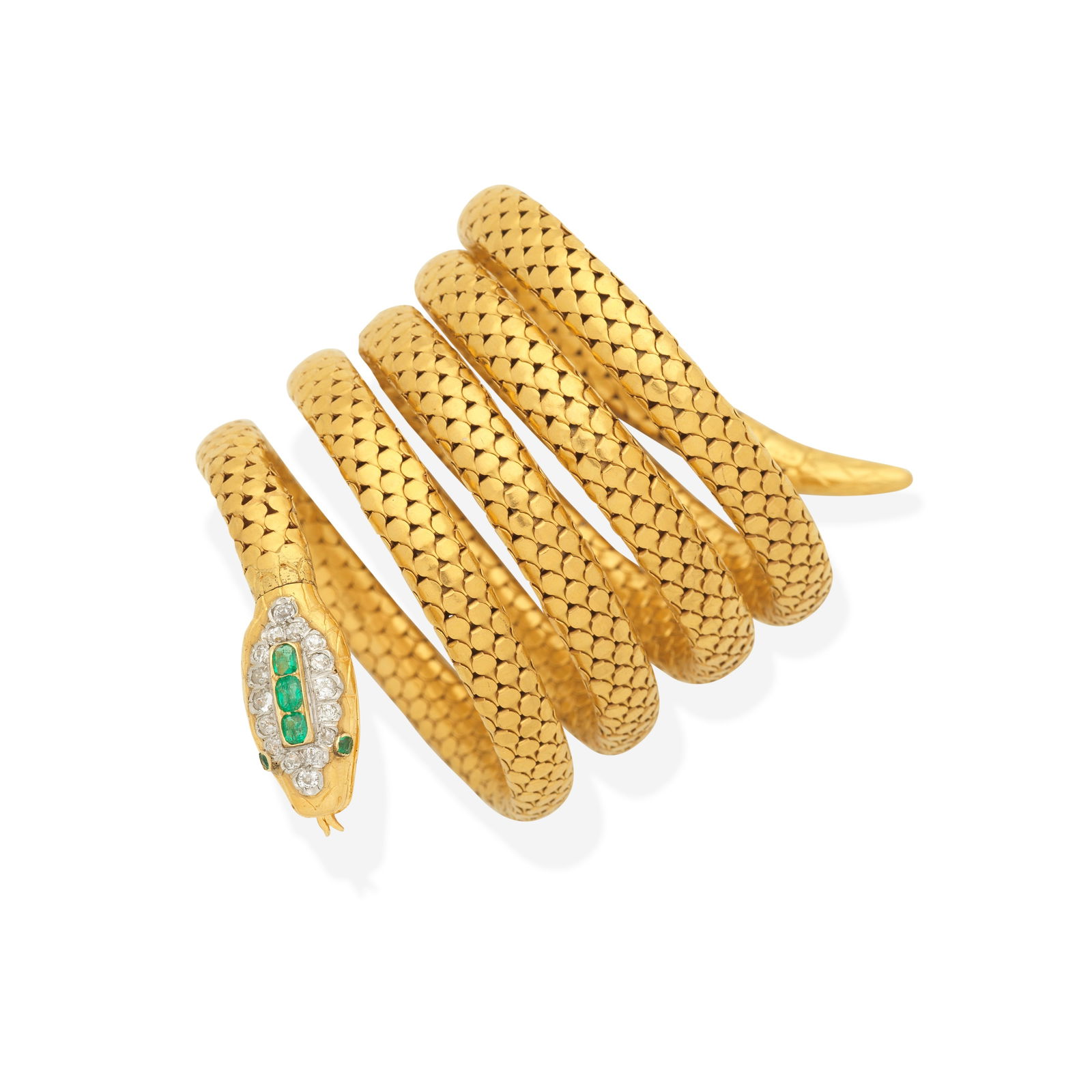 EMERALD AND DIAMOND SERPENT BRACELET (1 of 1)