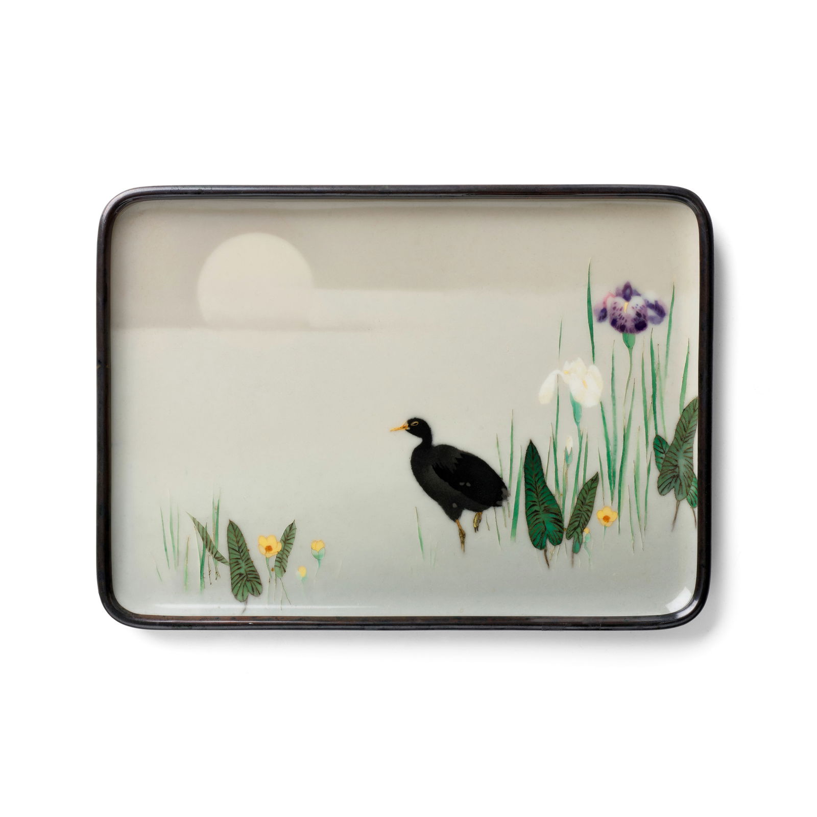 NAMIKAWA SŌSUKE (1847-1910) A Small Cloisonné-Enamel Rounded Rectangular Tray Meiji er... (1 of 1)