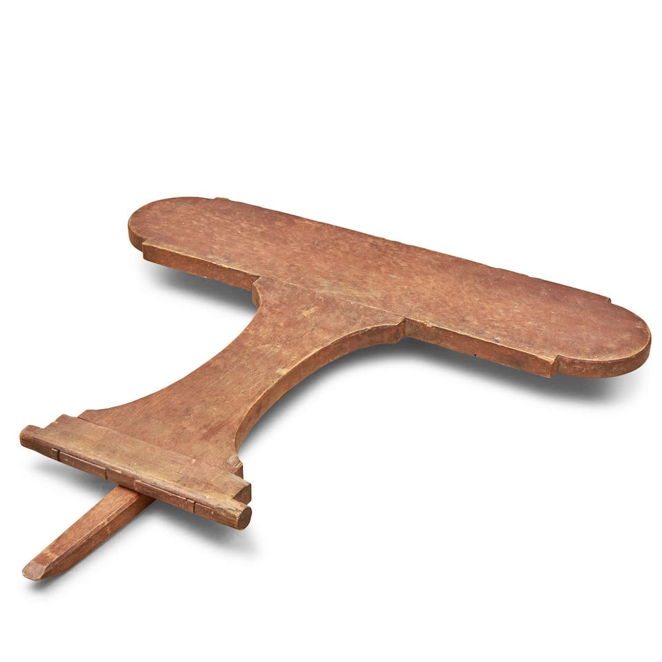 Shaker Red Painted Maple Collapsible Wall Shelf  Canterbury, New Hampshire, 19th century (1 of 2)