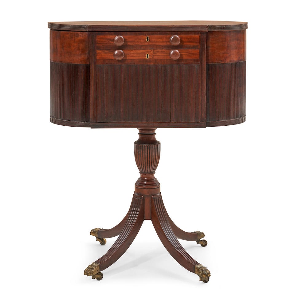 Fine Mahogany Work Table  New York, New York, c. 1810 (1 of 2)