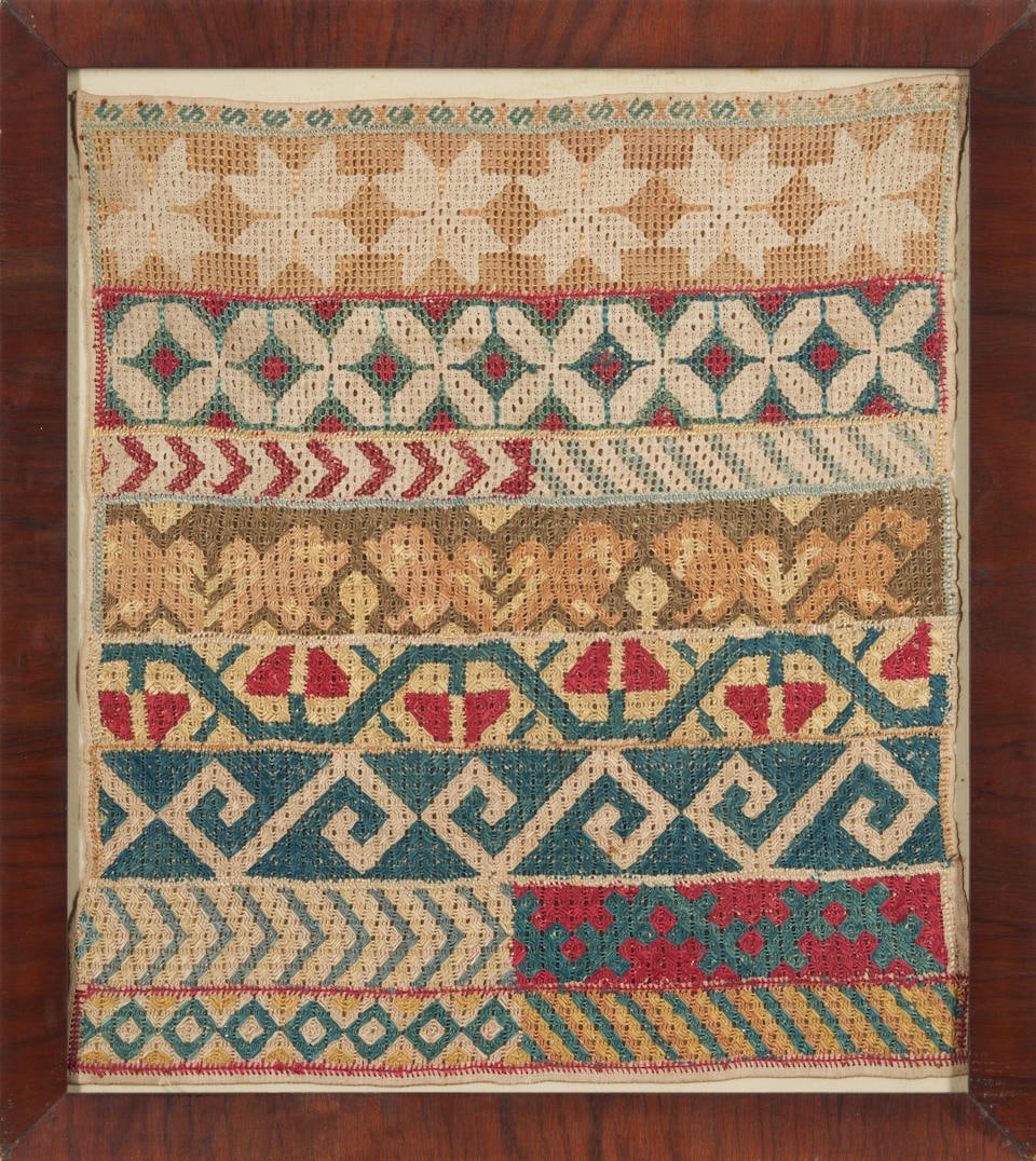 'Hopi Mission School' Sampler   possibly Mexico, c. 1830 (1 of 3)