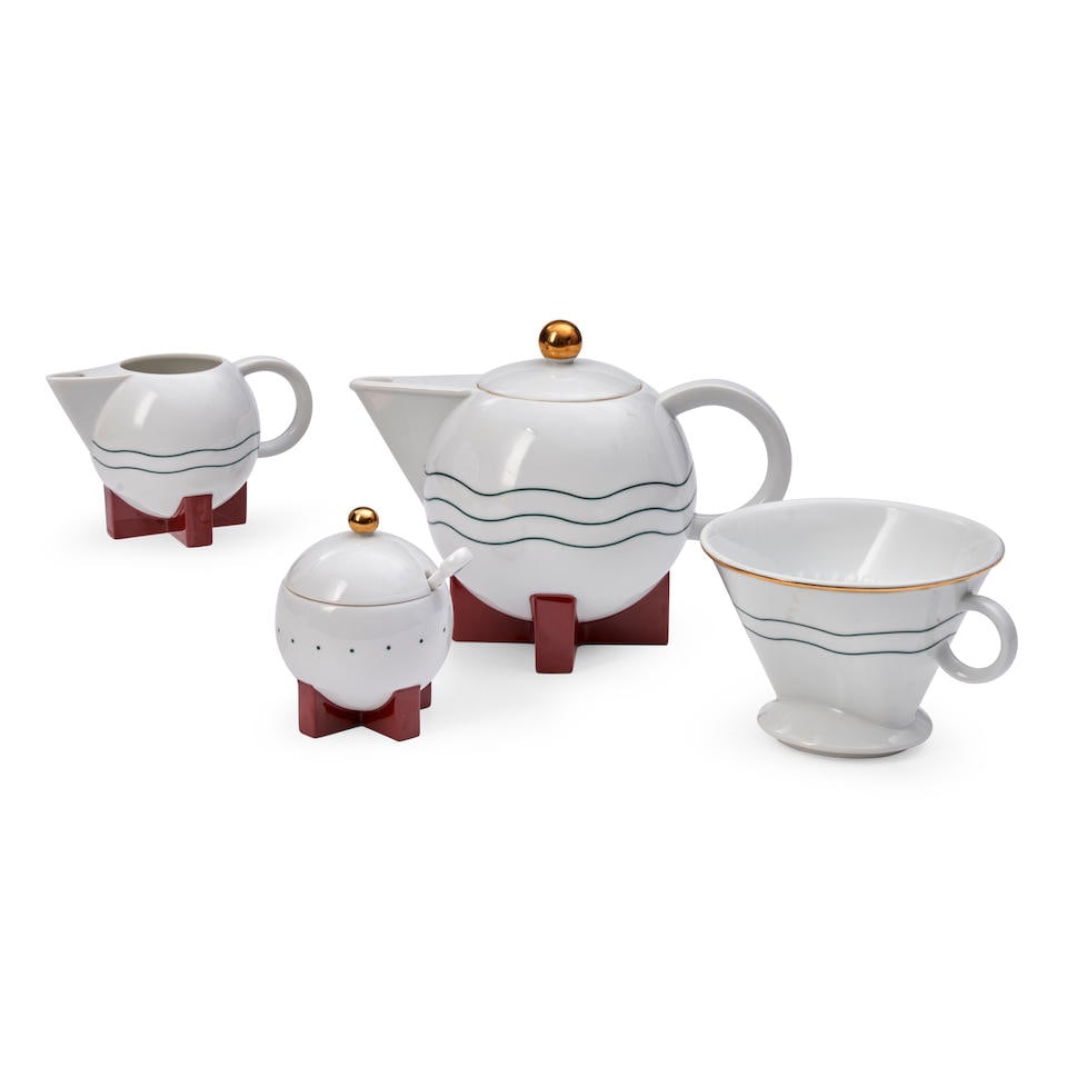 MICHAEL GRAVES FOUR PIECES COFFEE SET FOR SWID POWELL 1980s (1 of 2)