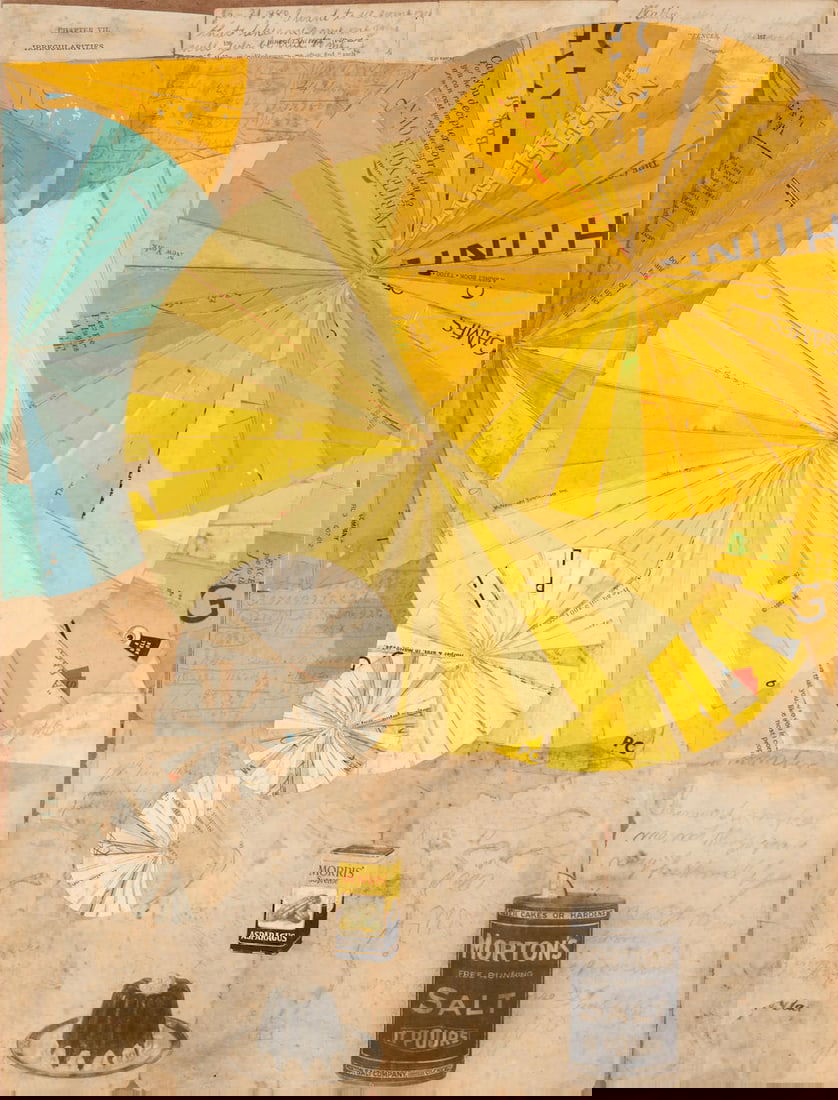 Lance Letscher (Born 1962) Two Snakes and Two Chickens 21 1/2' x 16 3/8' sight size, 32' x 27' f...: Lance Letscher (Born 1962) Two Snakes and Two Chickens Identified on a label affixed to the verso, mixed media collage on board, framed. 21 1/2' x 16 3/8' sight size, 32' x 27' frame size. Finished i