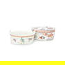 Two Bow butter tubs and a cover, circa 1755-58
