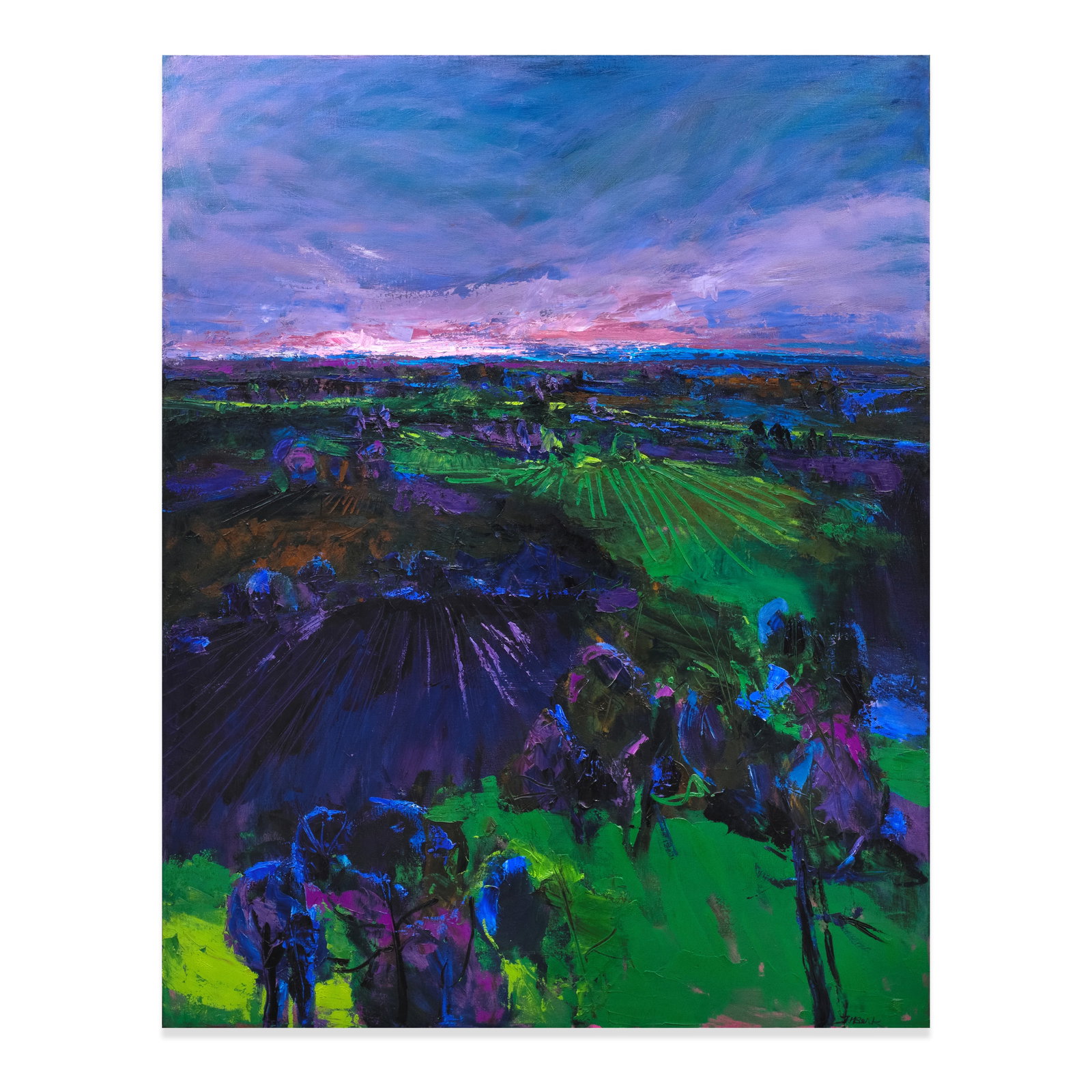 HENRIETTA BERK (1919-1990) Central Valley Storm, circa 1965-68 (Steven Stern has confirmed the a...: HENRIETTA BERK (1919-1990) Central Valley Storm, circa 1965-68 signed 'H. Berk' (lower right) oil on canvas 60 x 48 in. 152.4 x 121.9 cm. Steven Stern has confirmed the authenticity of this work,