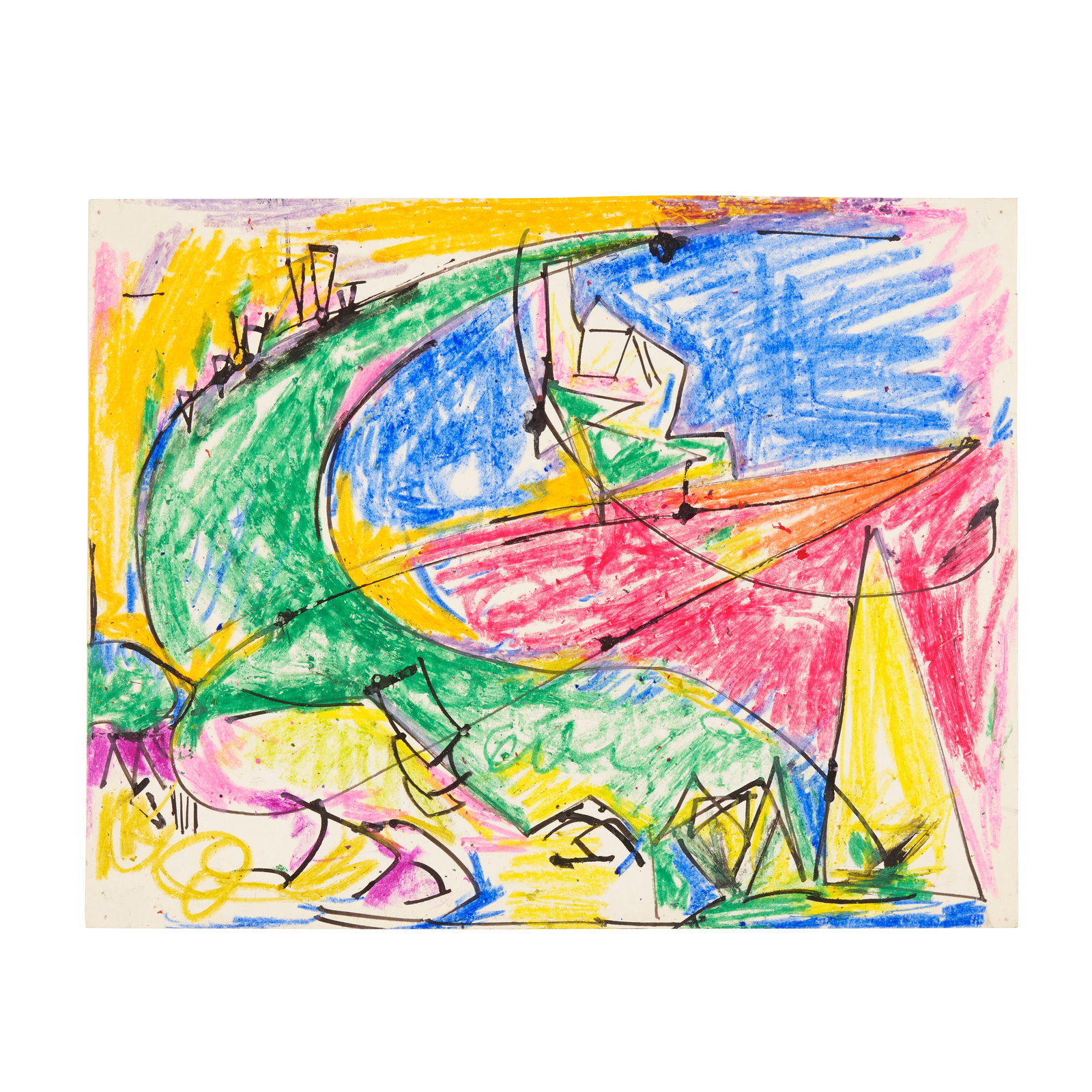 HANS HOFMANN (1880-1966) Untitled, 1941-42: HANS HOFMANN (1880-1966) Untitled, 1941-42 signed with the artist's initials 'HH' (lower right); stamped with the facsimile signature stamp and inscribed 'Hans Hofmann C-0256' (on the reverse); stampe