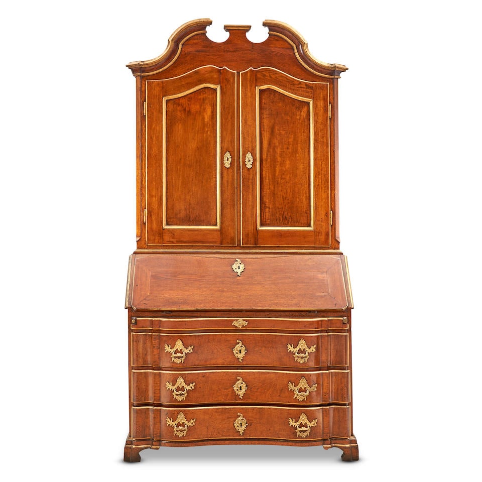 Baroque Oak Secretary Bookcase, German/Dutch, 18th century, (1 of 4)