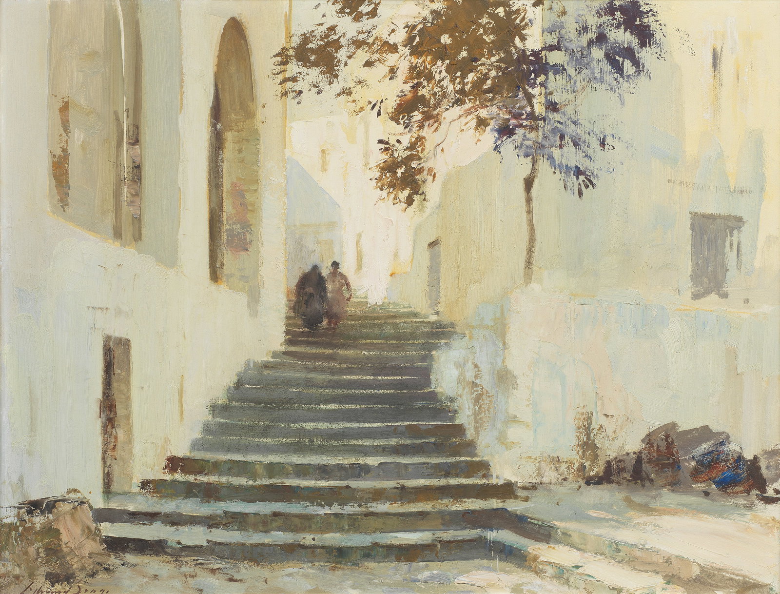 Edward Seago, RWS, RBA (British, 1910-1974) Morning sunlight, Ponza: Edward Seago, RWS, RBA (British, 1910-1974) Morning sunlight, Ponza signed 'Edward Seago' (lower left) oil on board 50.8 x 66cm (20 x 26in). Footnotes: Provenance With Frost and R