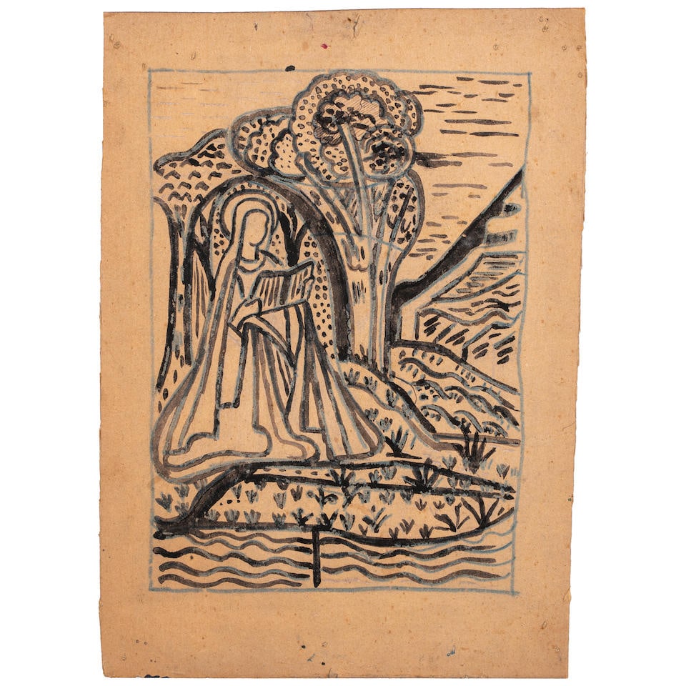 Evie Hone H.R.H.A. (Irish, 1894-1955) Three studies for stained glass the largest 26.2 x 34.5 cm... (1 of 3)