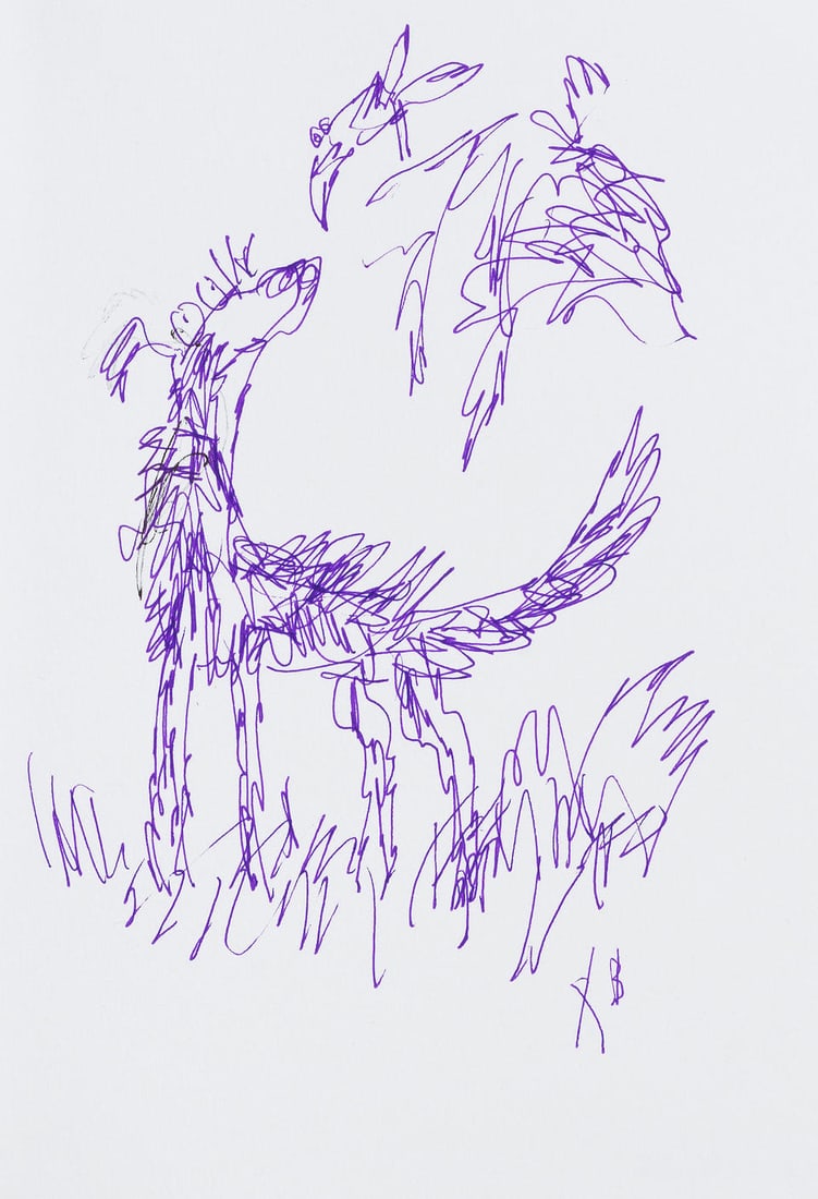Sir Quentin Blake (British, born 1932) Feathered & Four Legged Friends No. 33 (unframed) (Execut... (1 of 1)