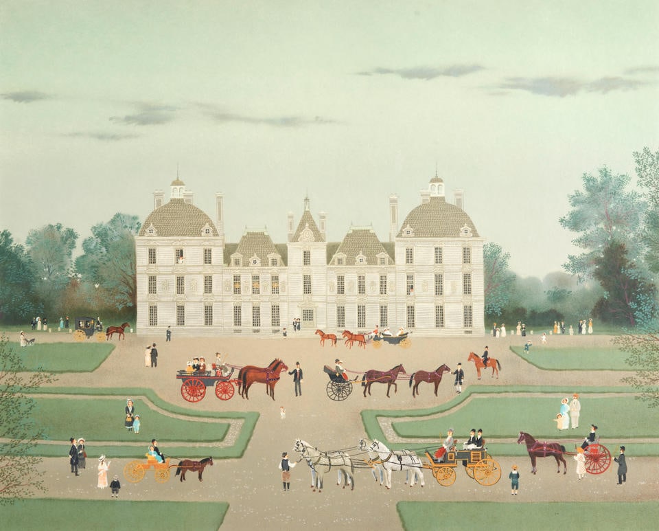MICHEL DELACROIX (French, b. 1933); Cheverny, from the Les Chateaux de la Loire suite; (1 of 7)