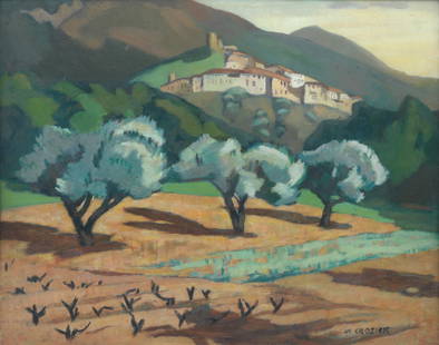 William Crozier ARSA (British, 1897-1930) The Three Trees: William Crozier ARSA (British, 1897-1930) The Three Trees signed 'W. CROZIER' (lower right) oil on board 44 x 55cm (17 5/16 x 21 5/8in). Footnotes: Provenance Private collection,