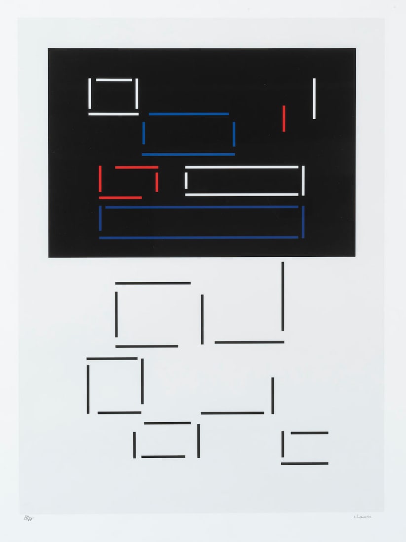 GENEVIEVE CLAISSE (1935-2018) Sans titre Sérigraphie en couleursSignée et numéro...: GENEVIEVE CLAISSE (1935-2018) Sans titre Sérigraphie en couleurs Signée et numérotée BAT Timbre sec Galerie F Edition Zeefdruk in kleur Getekend en genummerd BAT Droogstempel Gale
